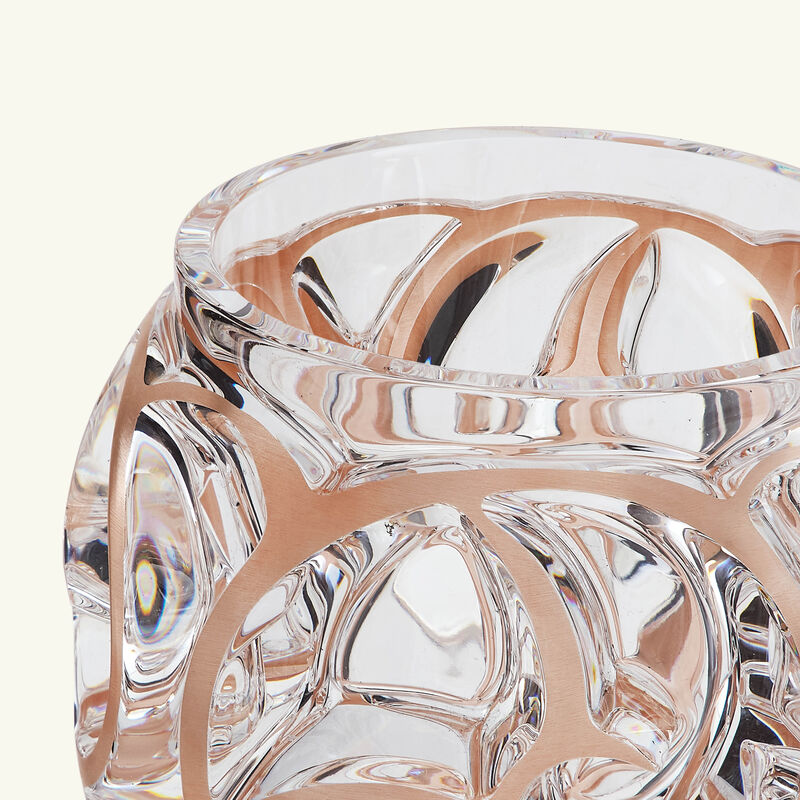 lalique tourbillons vase round small pink