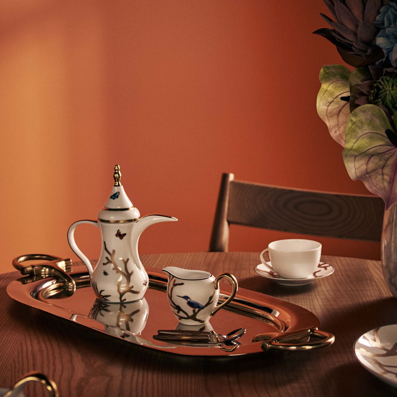 Aux Oiseaux Cream Pitcher Gold bernardaud aux oiseaux cream pitcher gold