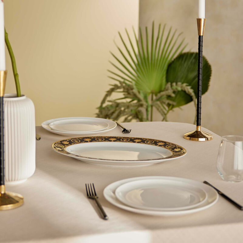 versace i love baroque nero serving platter oval black 30cm