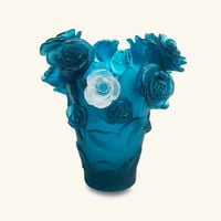 Rose Passion Vase Small Blue daum rose passion vase small blue