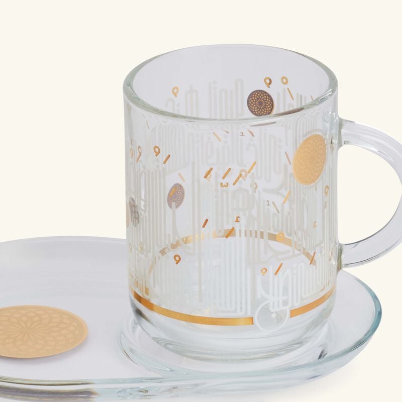 dimlaj hayat mug and saucer gold set of 4