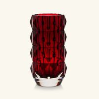 baccarat louxor vase round small red