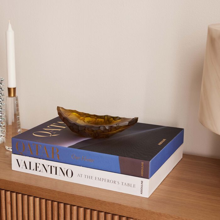 lalique terramineral silex centerpiece small amber