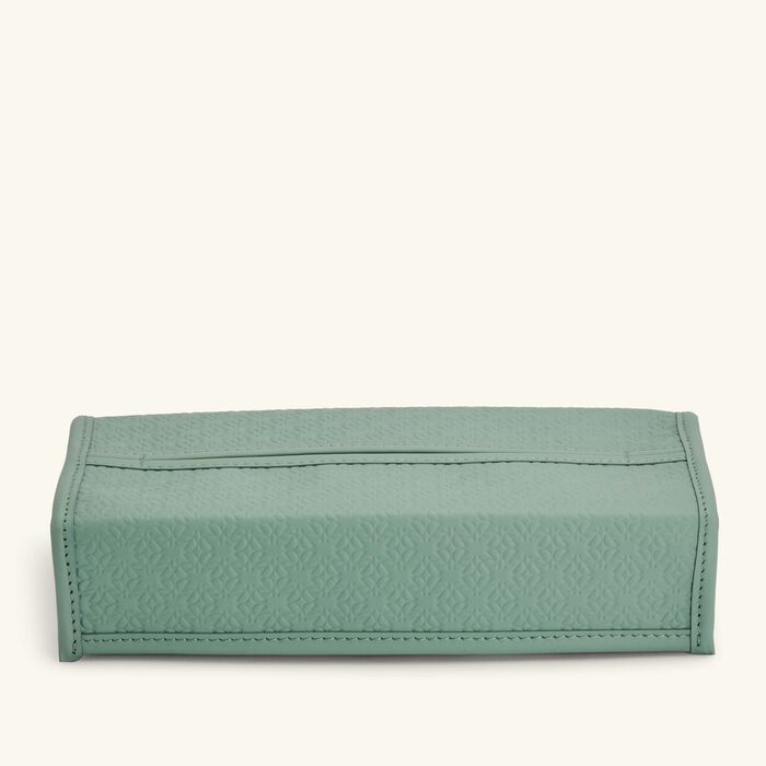 جيوبانيارا علبة مناديل إيلي صعب مونوغرام أجاتا باللون الأخضر