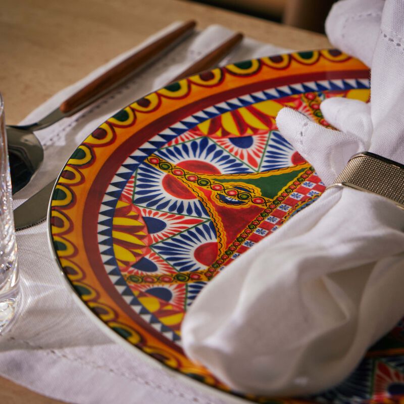 دولتشي أند غابانا كازا طقم كاريتو المؤلف من طبقين كبيرين بتصميم دائري 31 سم