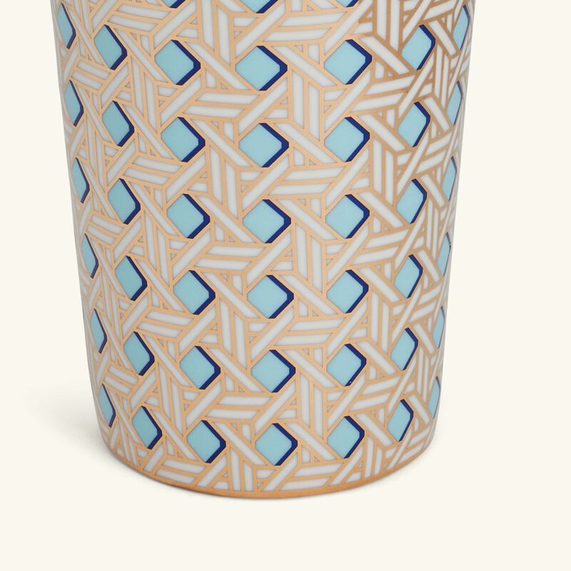 jonathan adler basketweave vase cuff small blue