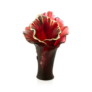 مزهرية آروم الحمراء المذهّبة الكبيرة, medium