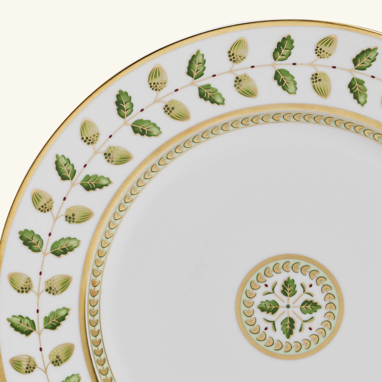 bernardaud constance dinner plate round green 26cm