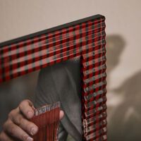 baccarat eye picture frame red 10x15cm