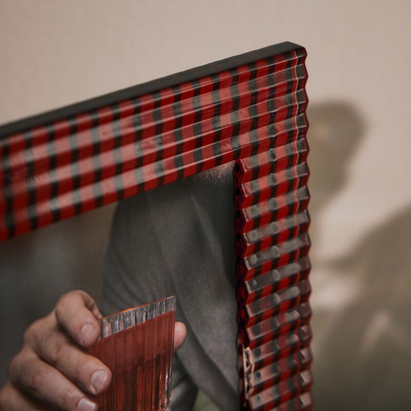 baccarat eye picture frame red 10x15cm