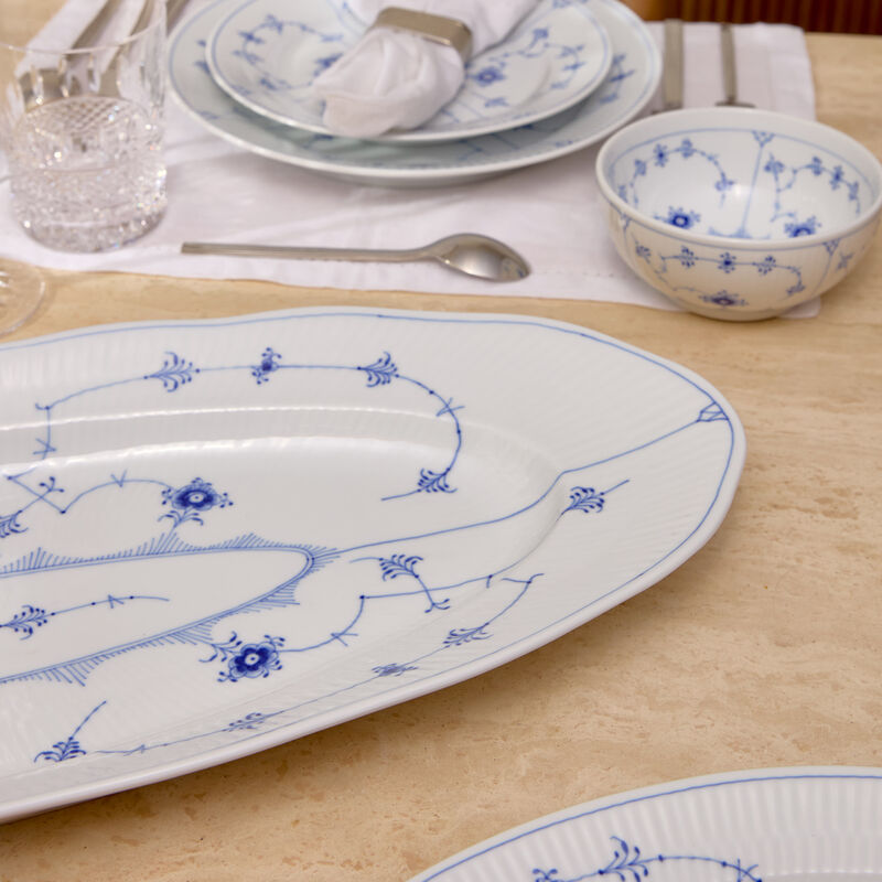 Blue Fluted Plain Serving Plate Oval White 60cm royal copenhagen blue fluted plain serving plate oval white 60cm