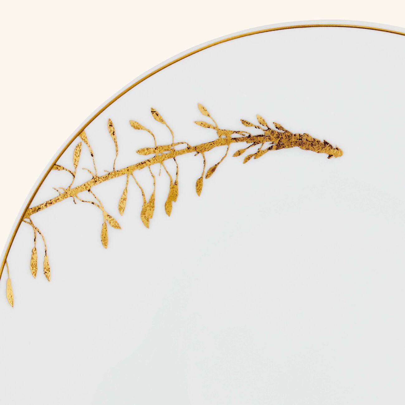 bernardaud vegetal or bread   butter plate round gold 16cm