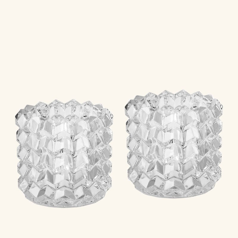 Focus Zigzag Votive Clear Set Of 2 baccarat focus zigzag votive clear set of 2