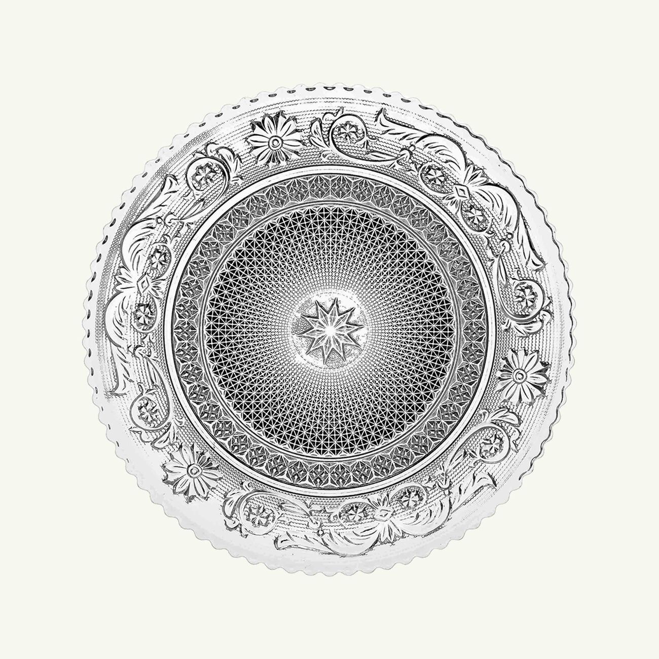 baccarat arabesque bread plate round clear 15cm