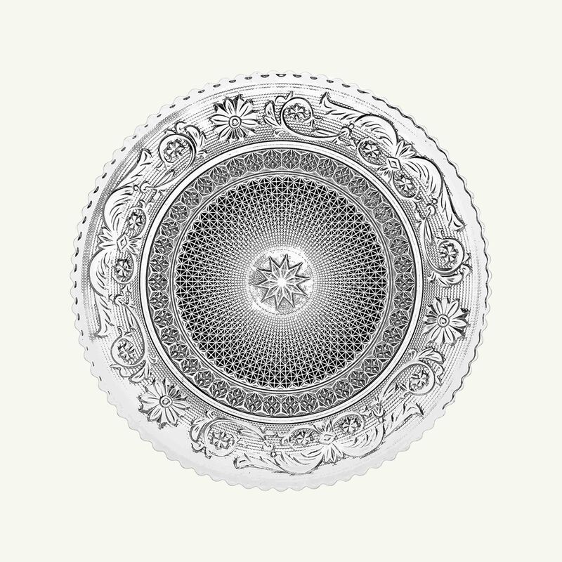baccarat arabesque bread plate round clear 15cm