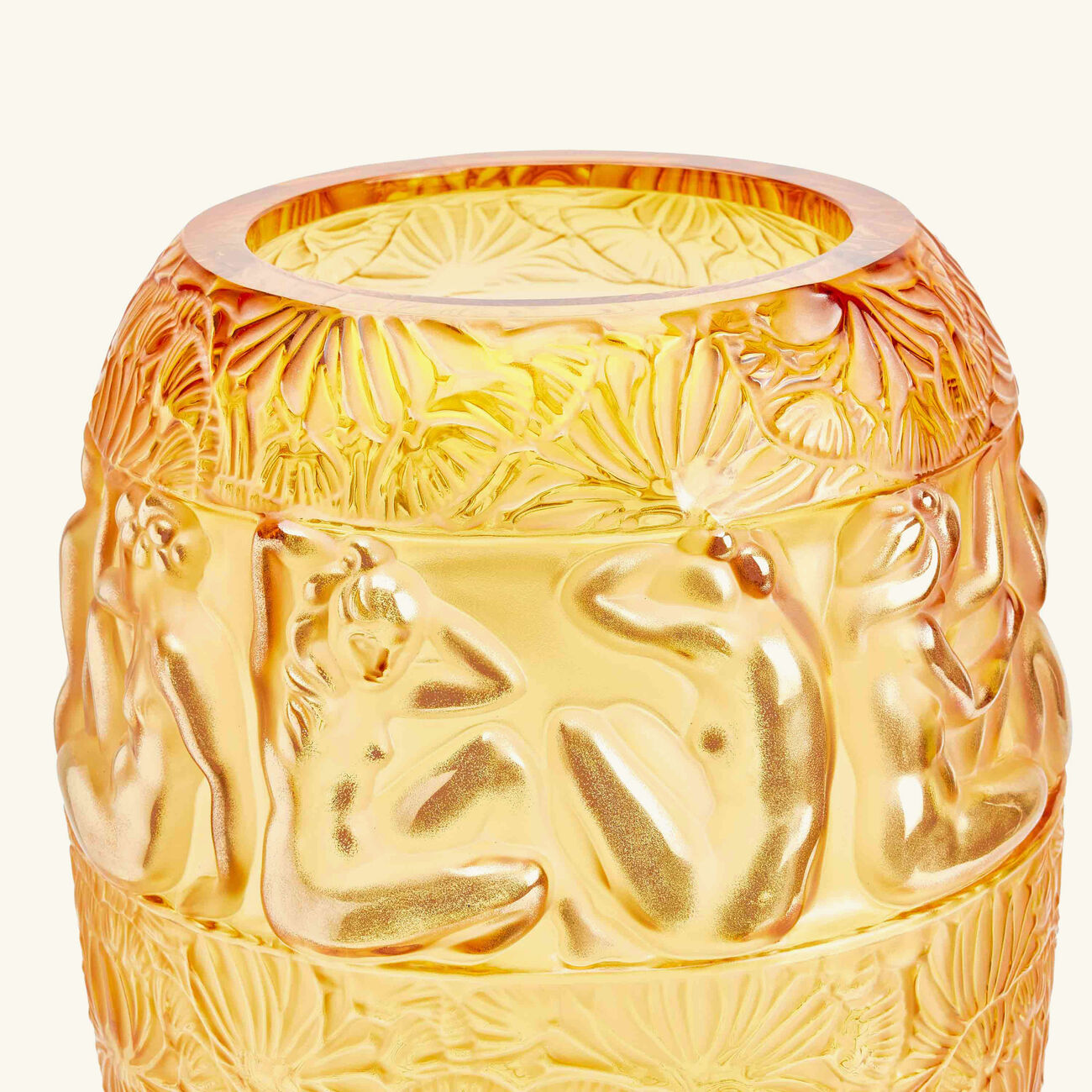 lalique angelic vase large gold limited edition