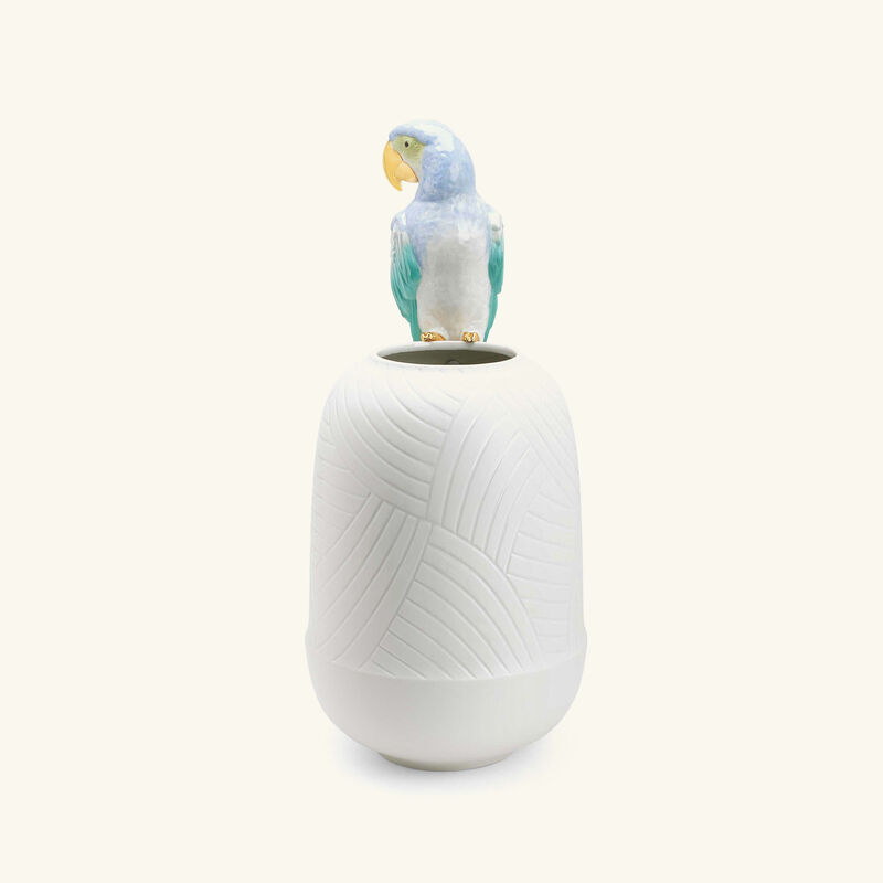 Macaw Bird Vase Small White lladro macaw bird vase small white