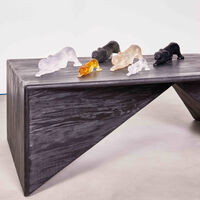 Zeila Panther Sculpture Medium Gold lalique zeila panther sculpture medium gold