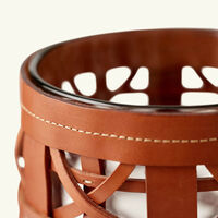 رالف لورين هوم حامل شموع بريستون هوريكان متوسط باللون البني