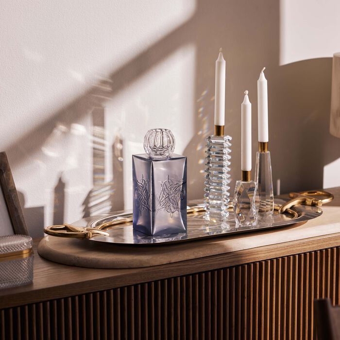 ماريو تشيوني مزهرية وحامل شموع لوف سموك بلون شفاف