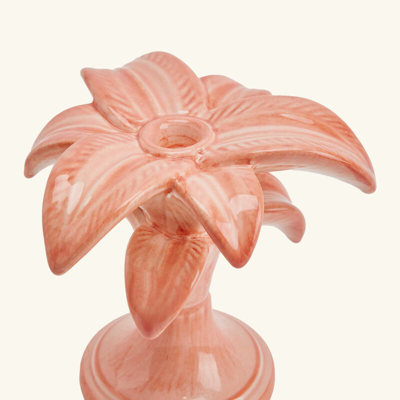 Palm Trees Candle Holder Small Pink les ottomans palm trees candle holder small pink