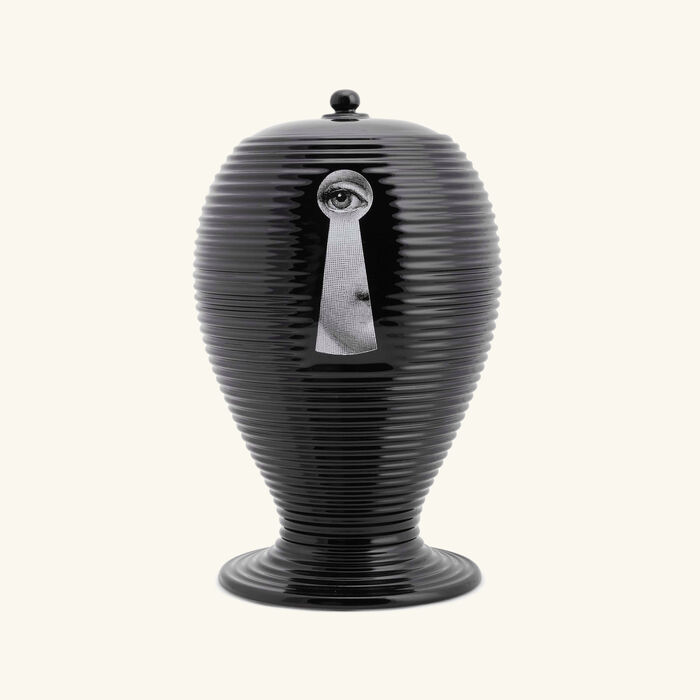 fornasetti rigato serratura vase medium black