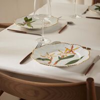 pinto paris histoires d orchidees dinner plate round yellow 26cm