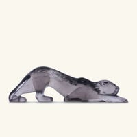 Zeila Panther Sculpture Small Grey lalique zeila panther sculpture small grey