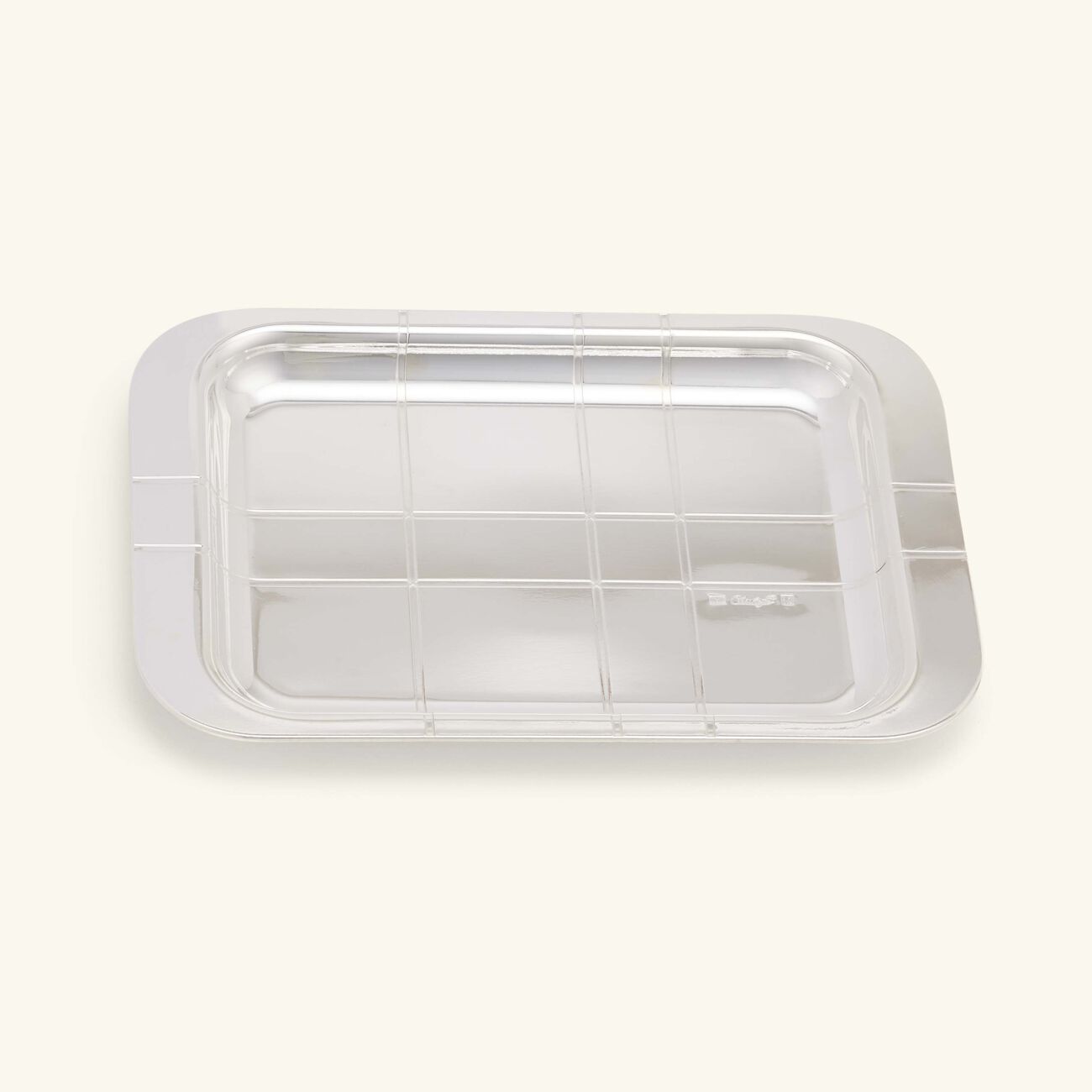 كريستوفل صينية جرافيك مستطيلة صغيرة جدًا مطلية بالفضة