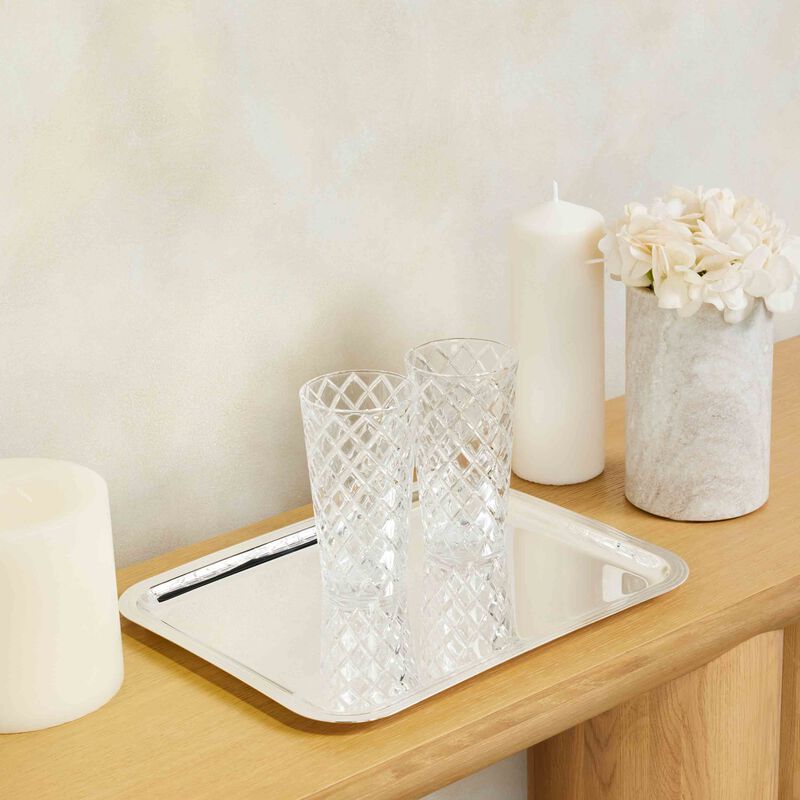 christofle albi serving tray rectangular medium silver plated