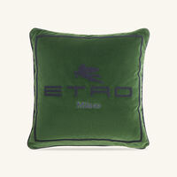 etro sponge embroided cushion green