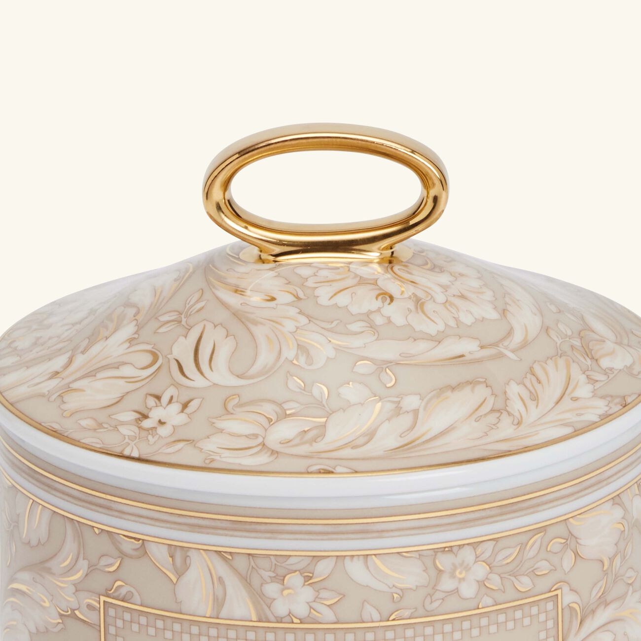 فيرساتشي علبة الحلى والمجوهرات الصغيرة باروكو بلون البيج