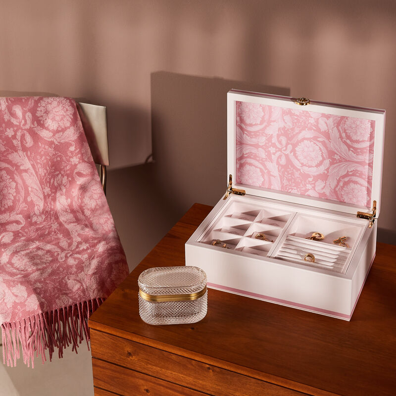 فيرساتشي صندوق المجوهرات باروكو كبير وردي