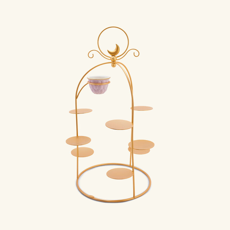 فيلاري قاعدة المعجنات وحامل فناجين القهوة بيكوك إكسترافاجانزا باللون الذهبي