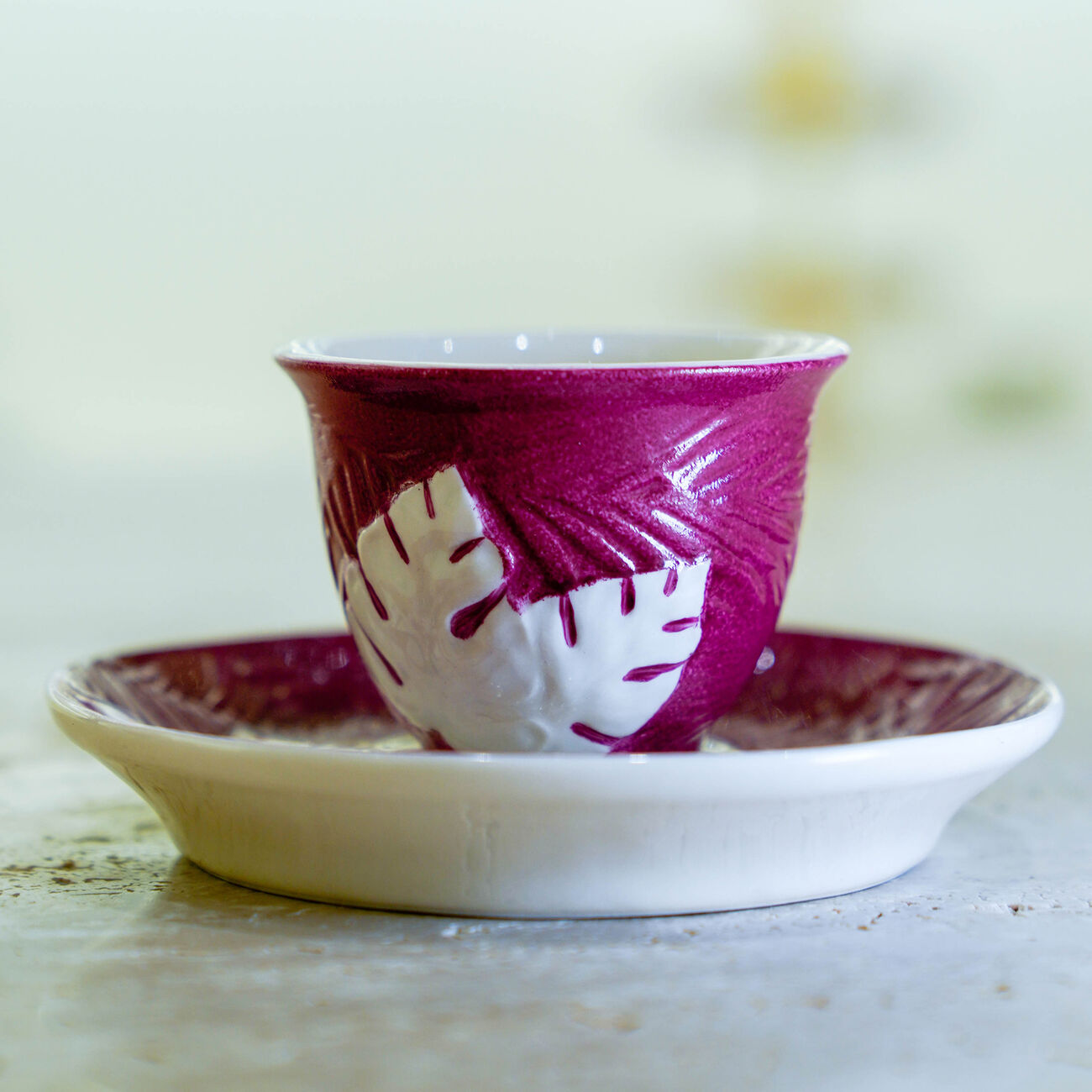 Acapulco Arabic Coffee Maroon Set Of 6 villari acapulco arabic coffee maroon set of 6