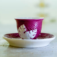 Acapulco Arabic Coffee Maroon Set Of 6 villari acapulco arabic coffee maroon set of 6