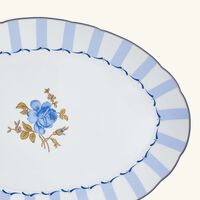 bernardaud brocante serving platter oval blue 33cm