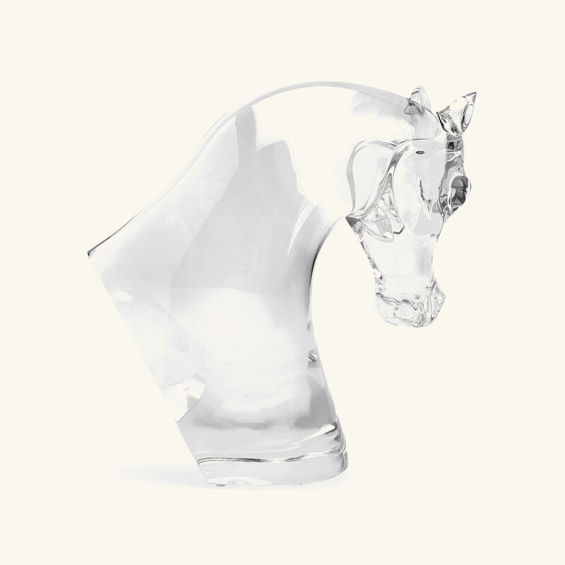 Horse Head Sculpture Medium Clear lalique horse head sculpture medium clear