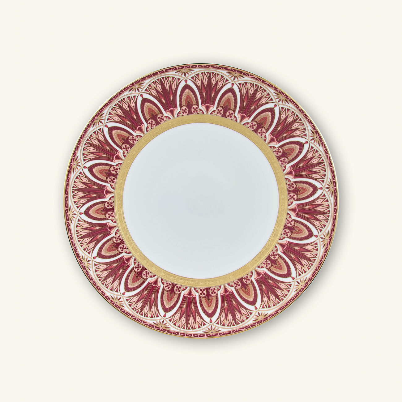 haviland reves du nil pourpre plaid dinner plate red 27cm