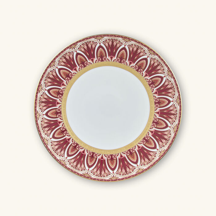 haviland reves du nil pourpre plaid dinner plate red 27cm