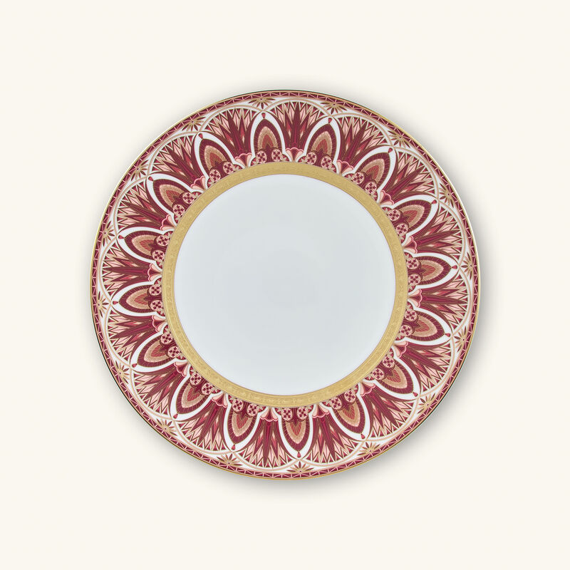 haviland reves du nil pourpre plaid dinner plate red 27cm