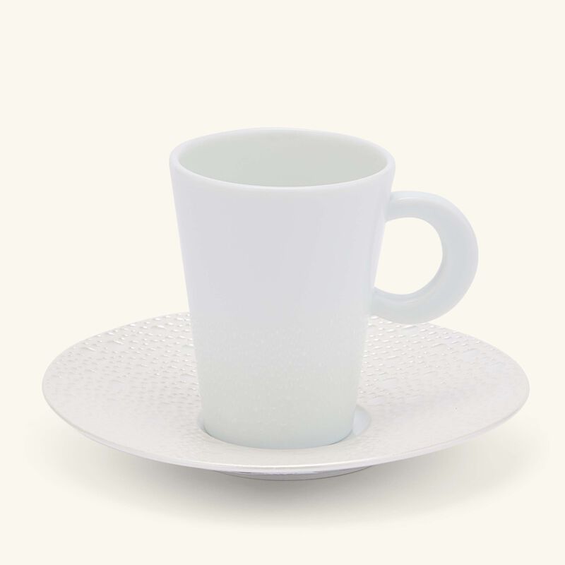 bernardaud cume perle set of espresso cups and saucers