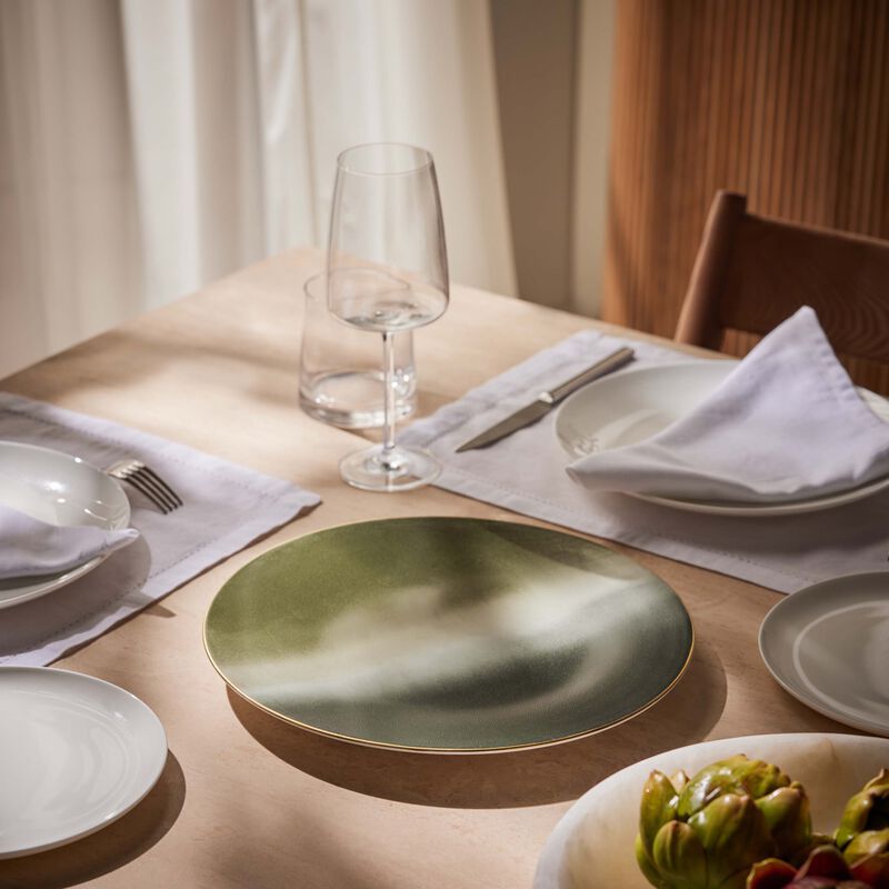 Tie Dye Charger Plate Round Green 30cm marie daage tie dye charger plate round green 30cm