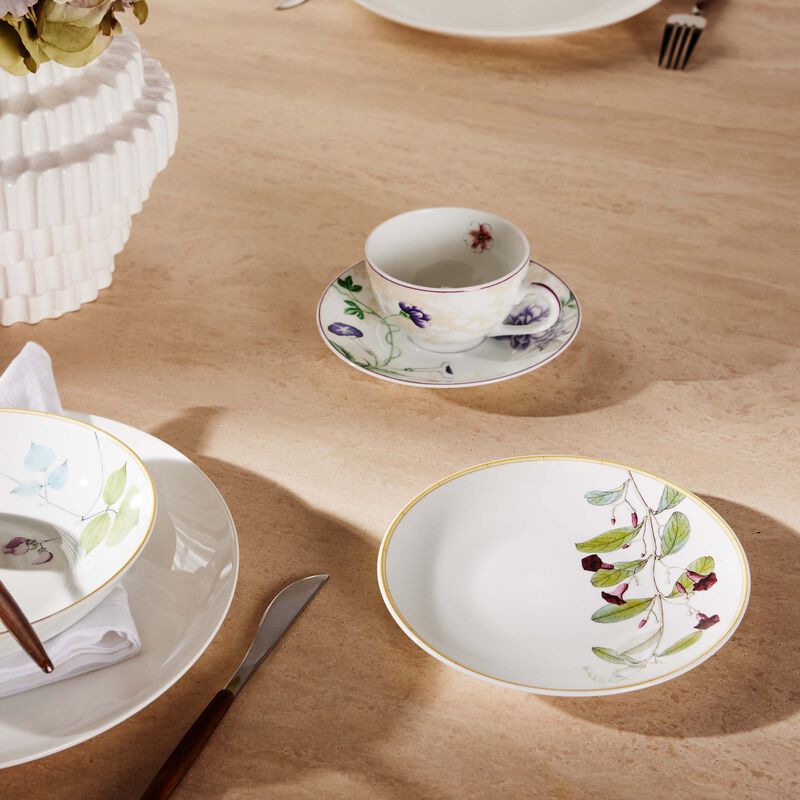 bernardaud jardin indien bread   butter plate round green 16cm