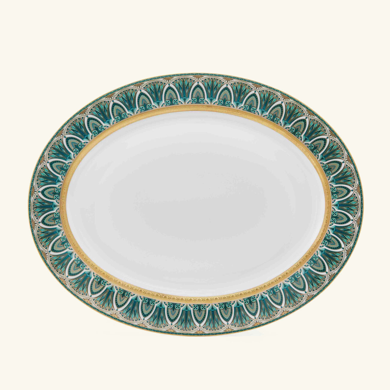 haviland r ves du nil serving platter oval green 40cm