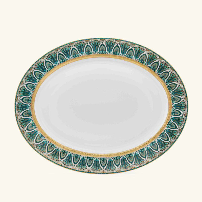 haviland r ves du nil serving platter oval green 40cm