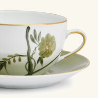 marie daage bouquet de vie cup   saucer green