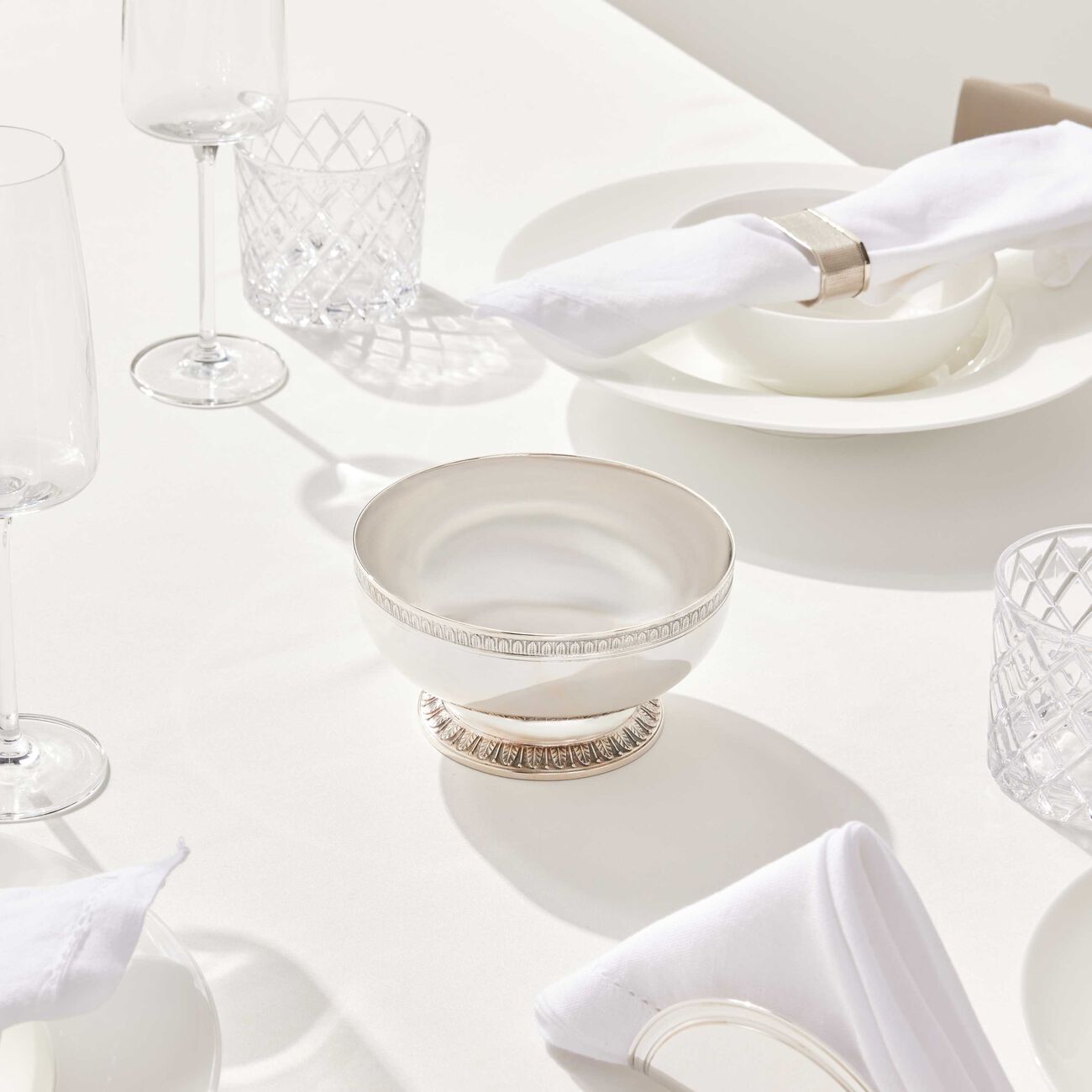 كريستوفل وعاء الضيافة مالميزون باللون الفضي 14 سم