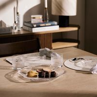 دملاج الطبق السفلي دار بتصميم دائري شفاف 32 سم