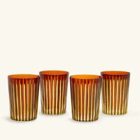 Prism Highball Glasses Amber Set of 4 l objet prism highball glasses amber set of 4